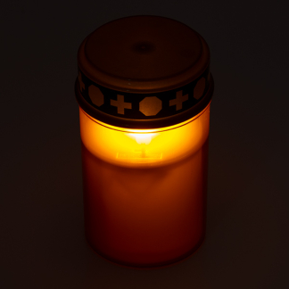 Lumineo Grafkaars op batterijen | Lumineo | 12.5 x 7.5 cm (Rood, Warm wit) 494565 K150101195 - 2