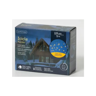 Lumineo IJspegelverlichting | 10 meter | Lumineo (119 leds, Timer, Binnen/Buiten, Extra warm wit, Zwart snoer) 494834 K151001829 - 4