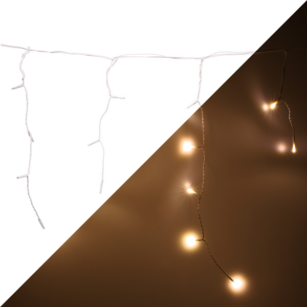 Lumineo IJspegelverlichting | 10 meter | Lumineo (119 leds, Timer, Binnen/Buiten, Warm wit, Wit snoer) 494811 K151200141 - 1