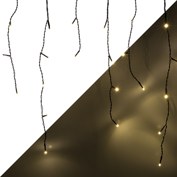 Lumineo IJspegelverlichting | 10 meter | Lumineo (119 leds, Timer, Binnen/Buiten, Warm wit, Zwart snoer) 494813 K151000526 - 1