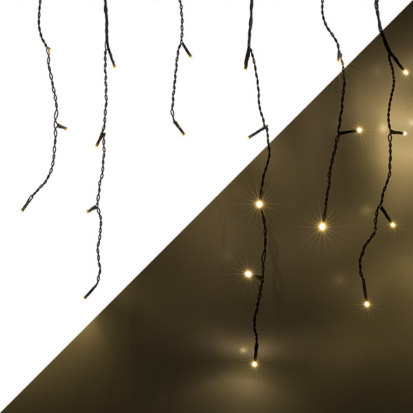 Lumineo IJspegelverlichting | 12.5 meter | Lumineo (175 leds, Timer, Binnen/Buiten, Warm wit, Zwart snoer) 494825 K151000527 - 1