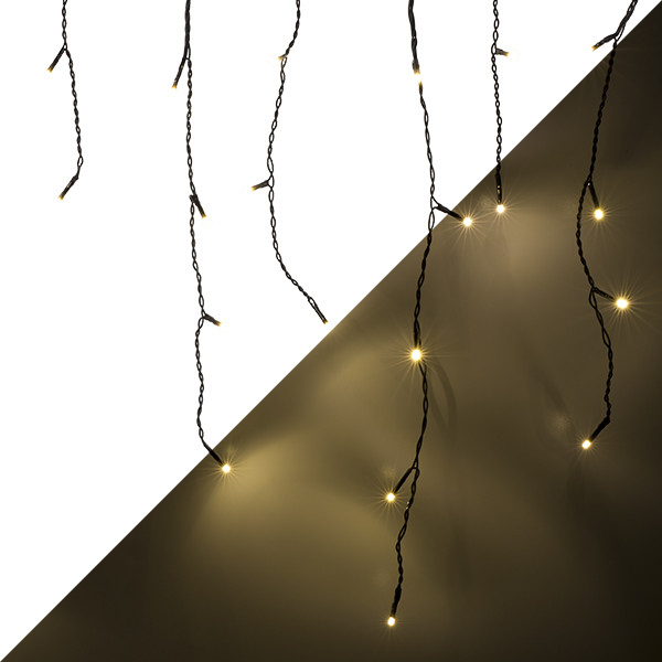 Lumineo IJspegelverlichting | 16 meter | Lumineo (259 leds, Timer, Binnen/Buiten, Warm wit, Zwart snoer) 494831 K151000524 - 1
