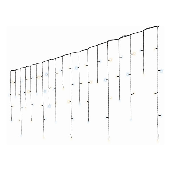 Lumineo IJspegelverlichting | 17 meter | Lumineo (1416 leds, Sneeuwval, Timer, Binnen/Buiten, Koud/Warm wit, Zwart snoer) 495102 K151200146 - 1
