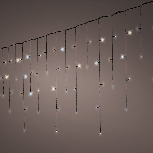 Lumineo IJspegelverlichting | 17 meter | Lumineo (1416 leds, Sneeuwval, Timer, Binnen/Buiten, Koud/Warm wit, Zwart snoer) 495102 K151200146 - 2