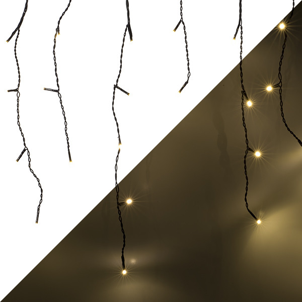 Lumineo IJspegelverlichting | 25 meter | Lumineo (490 leds, Timer, Binnen/Buiten, Warm wit, Zwart snoer) 494806 K151000525 - 1