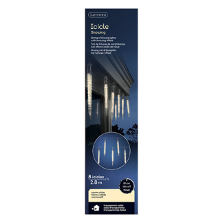 Lumineo IJspegelverlichting | 3.3 meter | Lumineo (96 leds, Sneeuwval, Timer, Binnen/Buiten) 497431 K151200159 - 3
