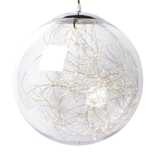 Lumineo Kerst lichtbol | Lumineo | Ø 40 cm (300 Micro LEDs, Zilver, Binnen/Buiten) 496671 K151000139 - 