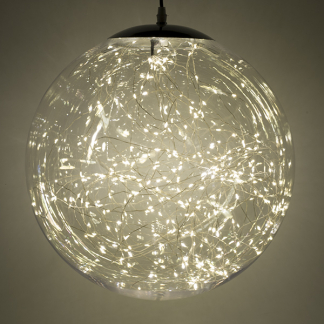Lumineo Kerst lichtbol | Lumineo | Ø 40 cm (300 Micro LEDs, Zilver, Binnen/Buiten) 496671 K151000139 - 