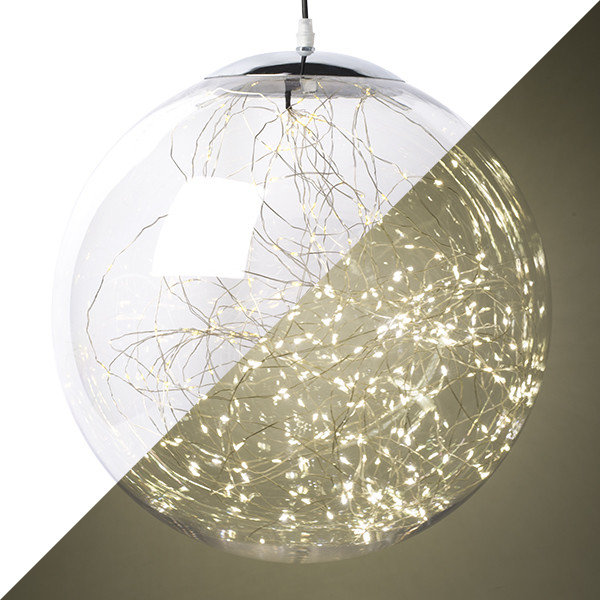 Lumineo Kerst lichtbol | Lumineo | Ø 40 cm (300 Micro leds, Zilver, Binnen/Buiten) 496671 K151000139 - 1