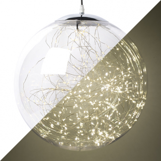 Lumineo Kerst lichtbol | Lumineo | Ø 40 cm (300 Micro leds, Zilver, Binnen/Buiten) 496671 K151000139 - 1
