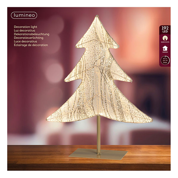 Lumineo Kerstboom op voet | Lumineo | 13 x 54 x 53 cm (260 leds, Warm wit, Binnen, Timer, Stof) 481481 K151001772 - 2