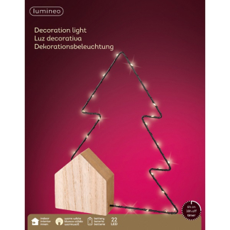 Lumineo Kerstboom op voet | Lumineo | 23 x 30 cm (22 LEDs, 5-punts, Binnen) 487112 K150304014 - 