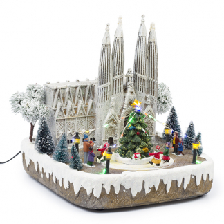 Lumineo Kerstdorp | Barcelona | Lumineo (40 leds. Bewegend, Muziek) 485588 K150303410 - 1