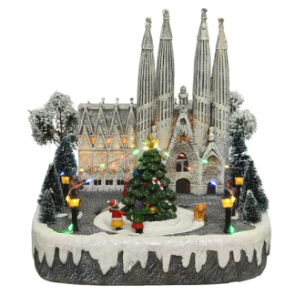 Lumineo Kerstdorp | Barcelona | Lumineo (40 leds. Bewegend, Muziek) 485588 K150303410 - 2