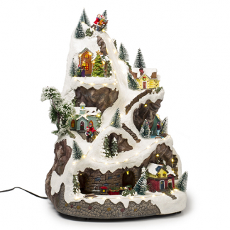 Lumineo Kerstdorp | Bergdorpje | Lumineo (75 leds, Bewegend, Muziek) 481506 K150303402 - 1