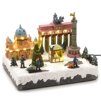 Lumineo Kerstdorp | Berlijn | Lumineo (25 leds. Bewegend, Muziek) 488019 K150303422 - 1