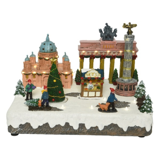 Lumineo Kerstdorp | Berlijn | Lumineo (25 leds. Bewegend, Muziek) 488019 K150303422 - 2