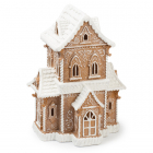 Lumineo Kerstdorp | Bruin huisje met glitters | Lumineo (Besneeuwd) 485721 K150303400 - 1