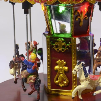 Lumineo Kerstdorp | Lumineo | Carrousel (14 leds, Beweging, Licht, Binnen) 481379 K150303378 - 2