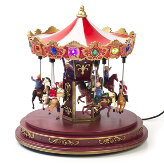Lumineo Kerstdorp | Lumineo | Carrousel (14 leds, Beweging, Licht, Binnen) 481379 K150303378 - 1