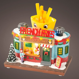 Lumineo Kerstdorp | Lumineo | Eethuisje  (Friettent, 19 leds, Kunststof, Licht, Binnen) 487889 K150303384 - 2