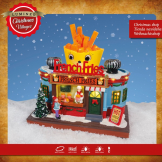 Lumineo Kerstdorp | Lumineo | Eethuisje  (Friettent, 19 leds, Kunststof, Licht, Binnen) 487889 K150303384 - 3