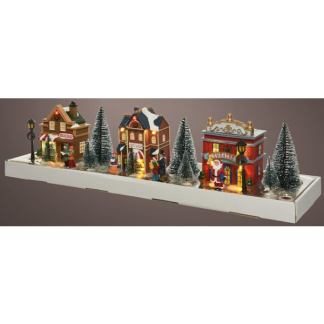 Lumineo Kerstdorp | Lumineo | Huisjes (11 leds, Polyetheen, Licht, Binnen) 485524 K150303380 - 2