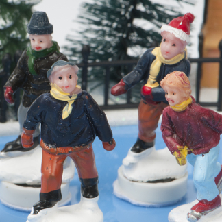 Lumineo Kerstdorp | Lumineo | Schaatsbaan (12 leds, Kunststof, Beweging, Licht, Binnen) 485645 K150303381 - 2
