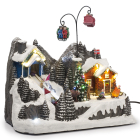 Lumineo Kerstdorp | Noors dorpje | Lumineo (22 LEDs, Bewegend, Muziek) 485461 K150303425 - 1