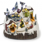 Lumineo Kerstdorp | Noors dorpje | Lumineo (31 Micro LEDs, Bewegend, Muziek) 485434 K150303406 - 1