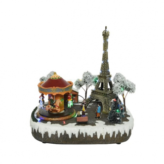 Lumineo Kerstdorp | Parijs | Lumineo (44 leds. Bewegend, Muziek) 485585 K150303409 - 1