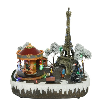 Lumineo Kerstdorp | Parijs | Lumineo (44 leds. Bewegend, Muziek) 485585 K150303409 - 2