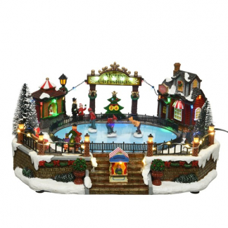 Lumineo Kerstdorp | Schaatsbaan | Lumineo (46 leds, Bewegend) 488359 K150303421 - 1