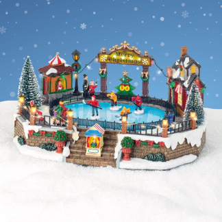 Lumineo Kerstdorp | Schaatsbaan | Lumineo (46 leds, Bewegend) 488359 K150303421 - 3