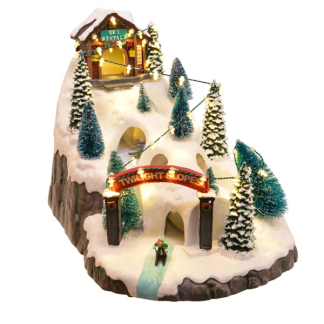Lumineo Kerstdorp | Skigebied | Lumineo (39 leds, Bewegend) 485648 K151000198 - 2