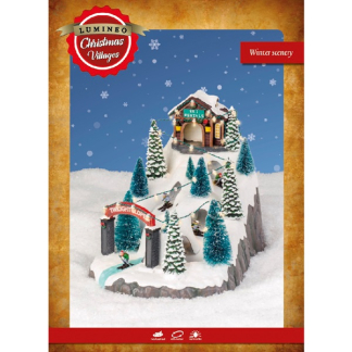 Lumineo Kerstdorp | Skigebied | Lumineo (39 leds, Bewegend) 485648 K151000198 - 4