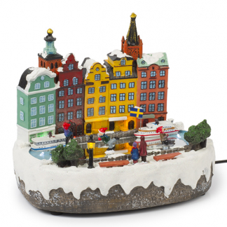 Lumineo Kerstdorp | Stockholm | Lumineo (14 leds. Bewegend, Muziek) 488043 K150303415 - 1
