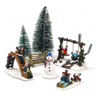 Kerstdorp accessoire | Lumineo | 7-delig (Speeltuin)