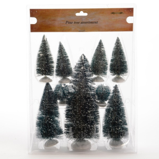 Lumineo Kerstdorp accessoire | Lumineo | Bomen | Set van 9 488353 K150303419 - 3
