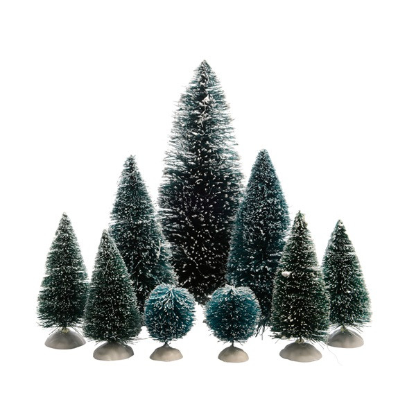 Lumineo Kerstdorp accessoire | Lumineo | Bomen (Set van 9) 488353 K150303419 - 2