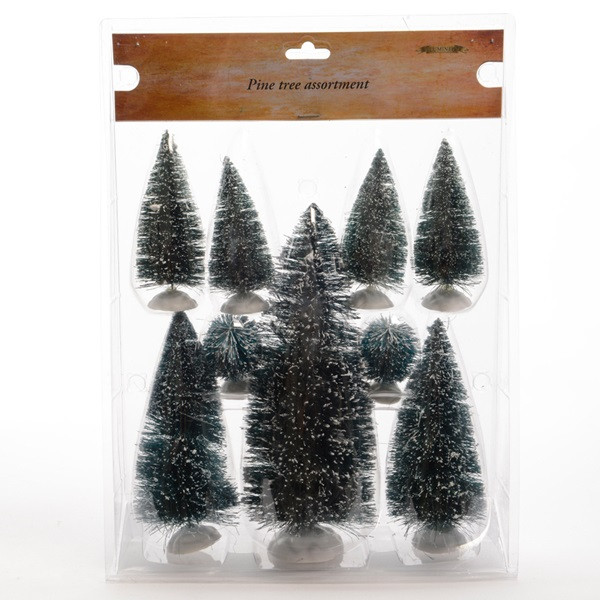 Lumineo Kerstdorp accessoire | Lumineo | Bomen (Set van 9) 488353 K150303419 - 3