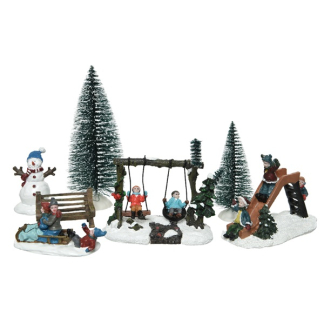 Lumineo Kerstdorp accessoires | Lumineo (7 stuks, Speeltuin) 488169 K150303418 - 2