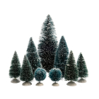 Lumineo Kerstdorp accessoires | Lumineo (9 stuks, Boompjes, Besneeuwd) 488353 K150303419 - 2