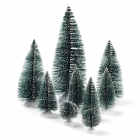 Lumineo Kerstdorp accessoires | Lumineo (9 stuks, Boompjes, Besneeuwd) 488353 K150303419 - 1