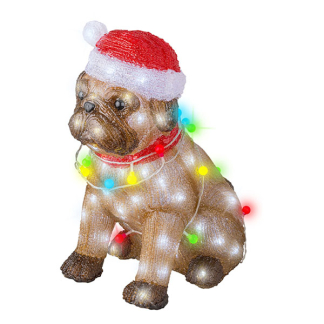 Lumineo Kerstfiguur hond | Lumineo | 42 cm (100 leds, Timer, Binnen/Buiten) 491321 K151001815