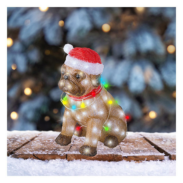 Lumineo Kerstfiguur hond | Lumineo | 42 cm (100 leds, Timer, Binnen/Buiten) 491321 K151001815 - 2