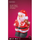 Lumineo Kerstfiguur kerstman | Lumineo | 16.5 x 22 x 36 centimeter (Acryl, 30 leds, Timer, Koel wit, Batterijen, Timer, Binnen/Buiten) 491503 K151200124 - 3