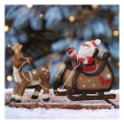 Lumineo Kerstfiguur kerstman met rendier | Lumineo | 47 cm (90 leds, Timer, Binnen/Buiten) 491977 K151001818 - 2