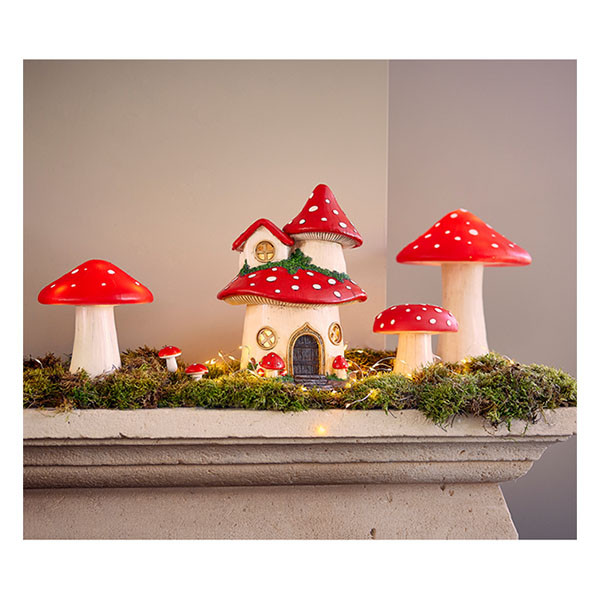 Lumineo Kerstfiguur paddenstoel | Lumineo | 14.5 x 14.5 x 18 cm (Led, Batterijen, Binnen) 480918 K151001756 - 2