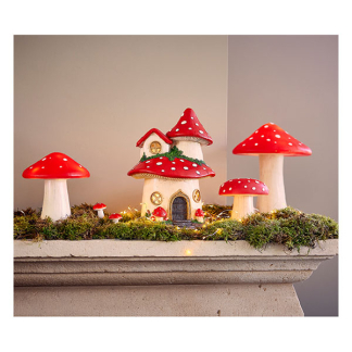 Lumineo Kerstfiguur paddenstoel | Lumineo | 14.5 x 14.5 x 18 cm (Led, Batterijen, Binnen) 480918 K151001756 - 2